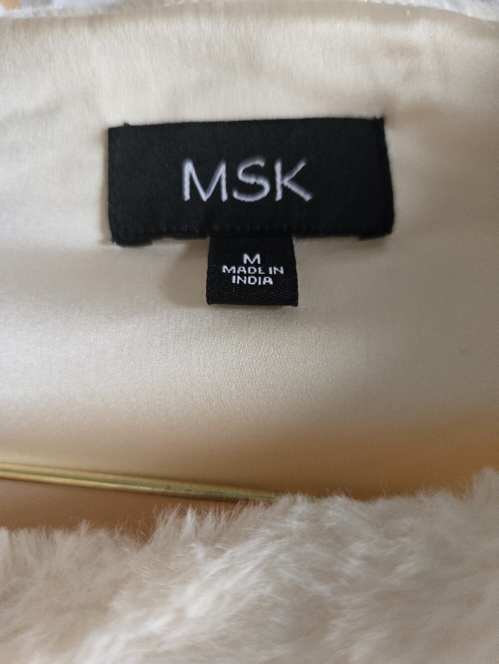 MSK Champagne Faux-Fur Shrug – Size M NWT - Picture 11 of 13